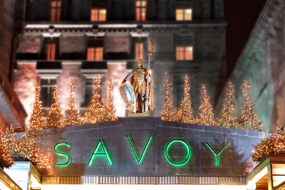 Savoy Entrance at Christmas